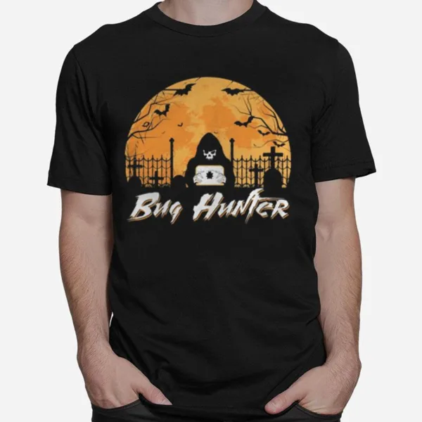 Bug Hunter Moon Halloween Unisex T-Shirt