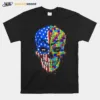 Buy Spooky Skull Autism Awareness Us Flag American Support Unisex T-Shirt