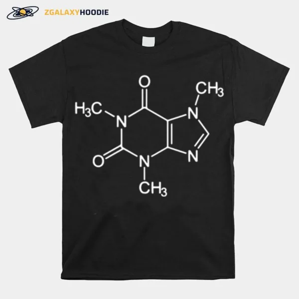 Caffeine Molecule Science Themed Coffee Unisex T-Shirt