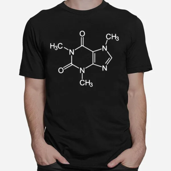 Caffeine Molecule Science Themed Coffee Unisex T-Shirt