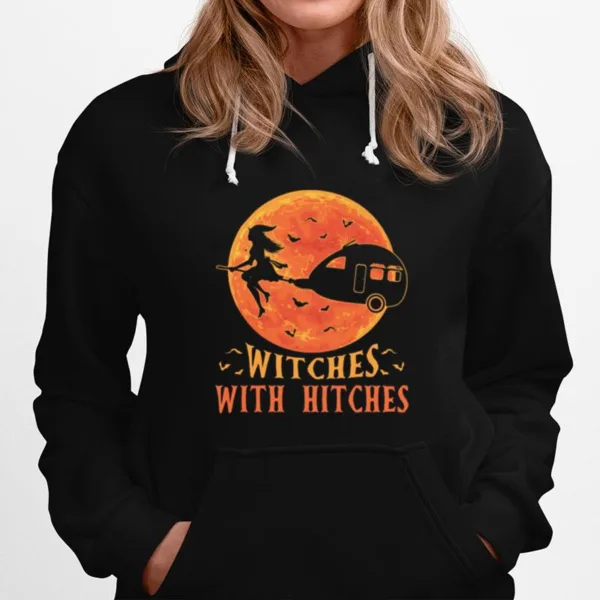 Camping Witches With Hitches Halloween Sunset Unisex T-Shirt