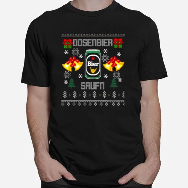 Canned Beer Drinking Ugly Christmas Unisex T-Shirt