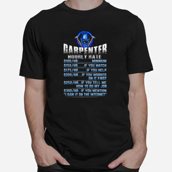 Carpenter Hourly Rate Minimum If You Watch Unisex T-Shirt