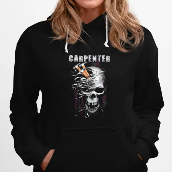 Carpenter Skull With American Flag Unisex T-Shirt