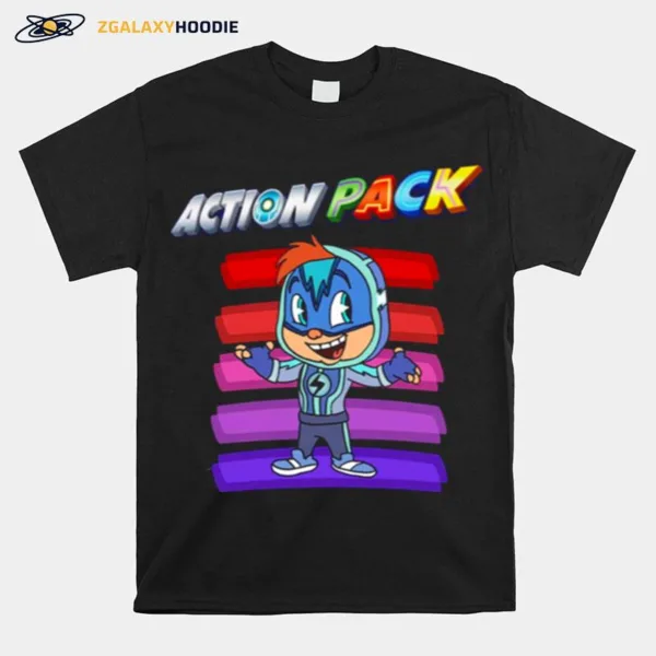 Characters Funny Cartoon For Kids Action Pack Unisex T-Shirt