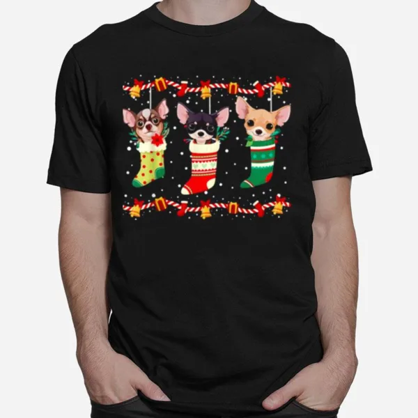 Chihuahua Christmas Lights Funny Xmas Unisex T-Shirt