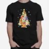 Christmas Library Tree Librarian Xmas Book Lover Unisex T-Shirt