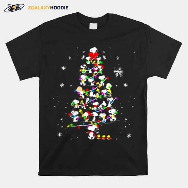 Christmas Tree Snoopy Peanuts Merry Xmas Unisex T-Shirt