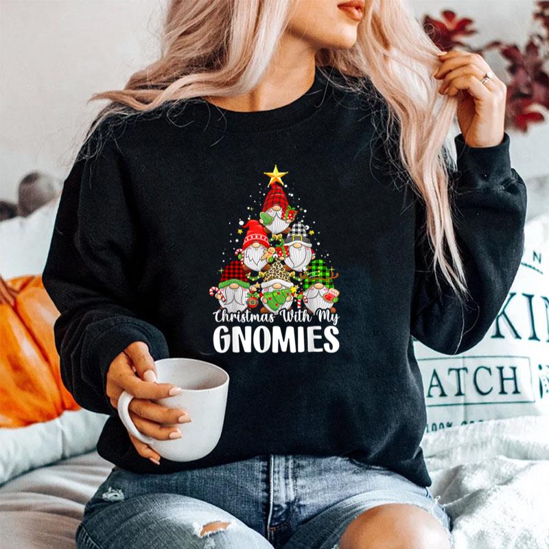 Christmas With My Gnomies Family Pajamas Gnome Tree Xmas Unisex T-Shirt