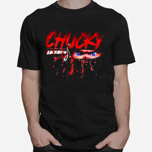 Chucky Character In Knives Horror Movie Halloween Chucky Unisex T-Shirt