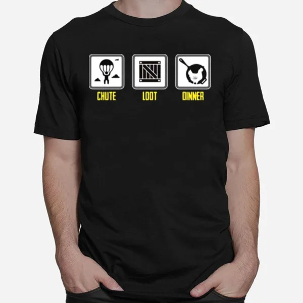 Chute Loot Dinner Pubg Unisex T-Shirt