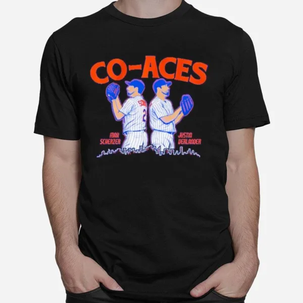 Co Aces Max Scherzer And Justin Verlander New York Mets Unisex T-Shirt