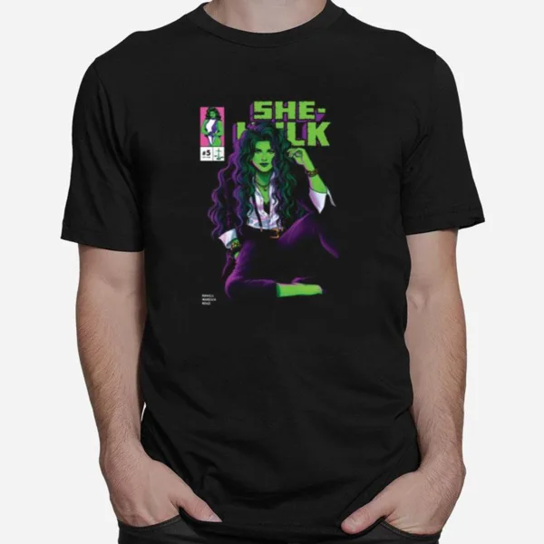 Comics Art She Hulk Pretty Green Woman Unisex T-Shirt