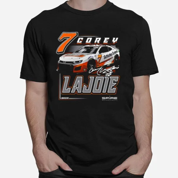 Corey Lajoie Checkered Flag Schluter Systems Car Signature Unisex T-Shirt