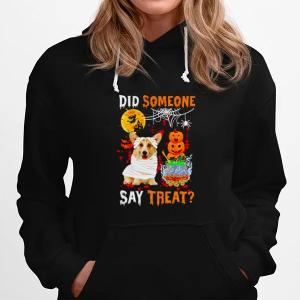 Corgi Did Someone Say Treat Halloween Pumpkin Unisex T-Shirt