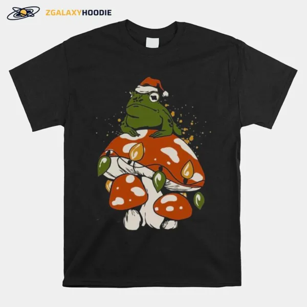 Cottagecore Christmas Holiday Mushroom Unisex T-Shirt