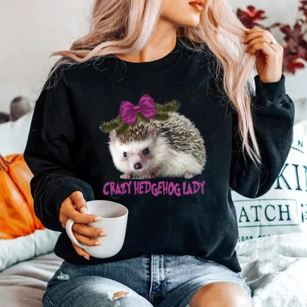 Crazy Hedgehog Lady Unisex T-Shirt