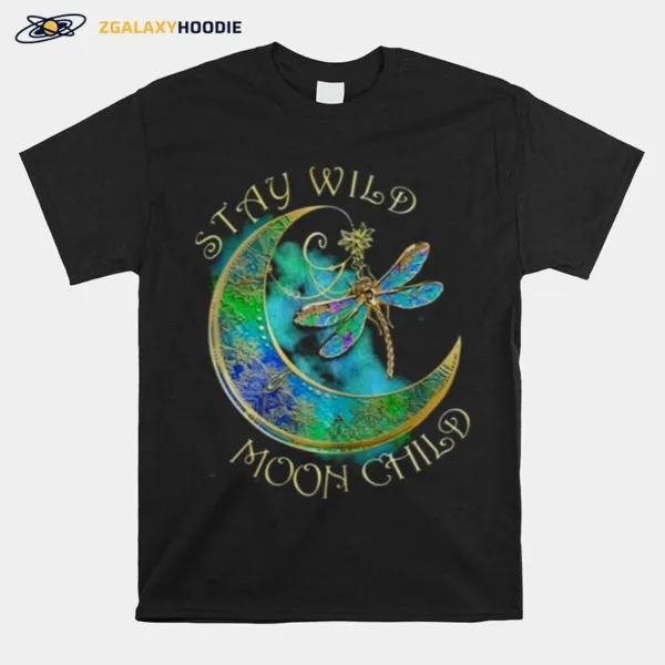 Crescent Moon Dragonfly Unisex T-Shirt