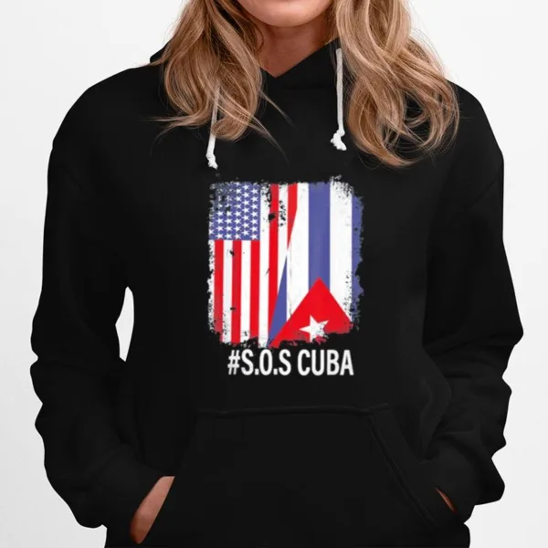 Cuba Half American Cuban Flag Sos Cuba Unisex T-Shirt