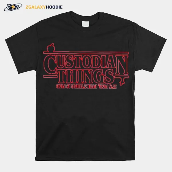 Custodian Things Outline Unisex T-Shirt