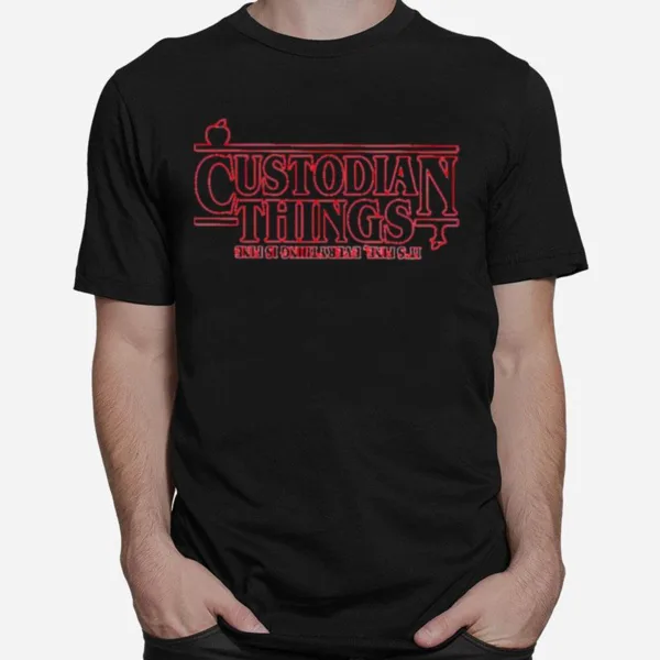 Custodian Things Outline Unisex T-Shirt