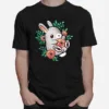 Cute Bunny Floral Unisex T-Shirt