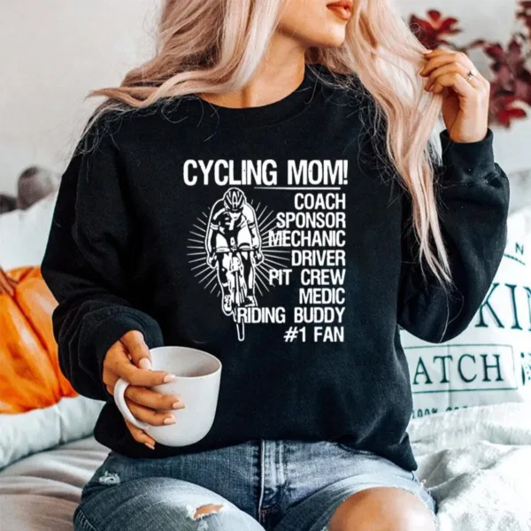 Cycling Mom Coach Sponsor Mechanic Driver Pit Crew Medic Riding Buddy Unisex T-Shirt