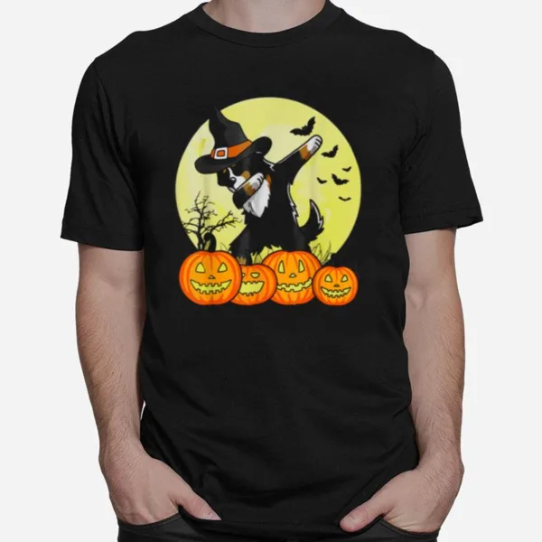 Dabbing Bernese Mountain Dog Halloween Dab Pet Unisex T-Shirt