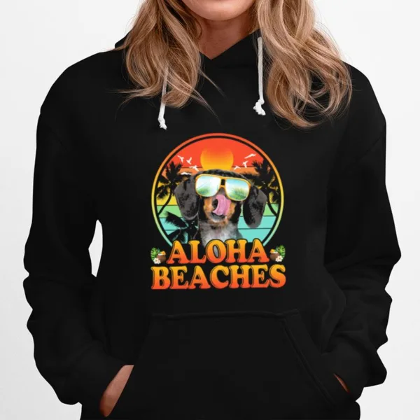 Dachshund Aloha Beaches Sea Vintage Unisex T-Shirt
