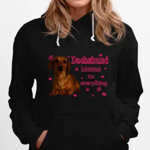 Dachshund Kisses Fix Everything Unisex T-Shirt