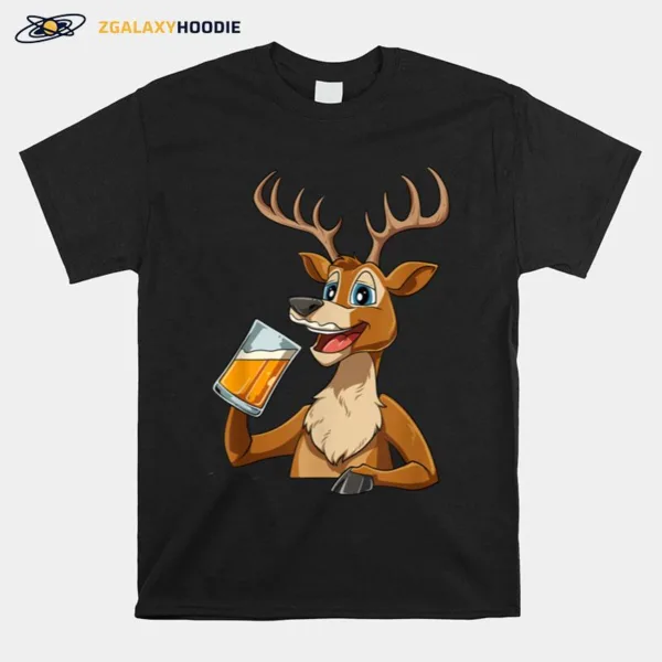 Deer Drinking Beer For A Hunter Unisex T-Shirt