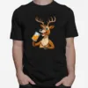 Deer Drinking Beer For A Hunter Unisex T-Shirt