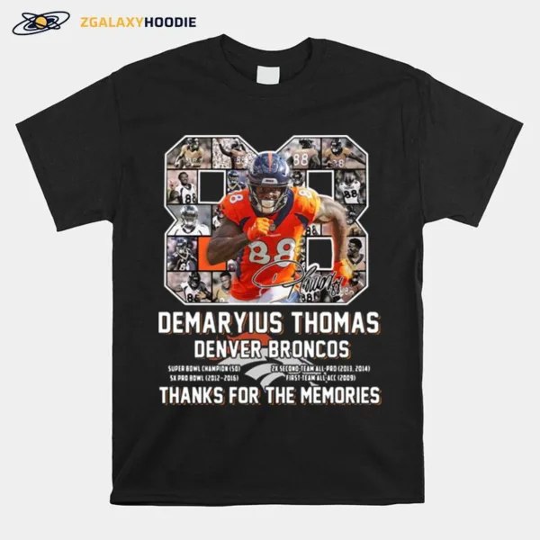 Demaryius Thomas Denver Broncos Thank You For The Memories Unisex T-Shirt