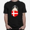 Denmark Flag Japanese Chin Dog In Pocket Unisex T-Shirt