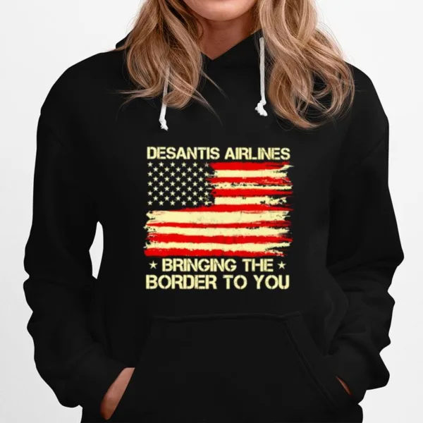 Desantis Airlines Bringing The Border To You Usa Flag Unisex T-Shirt