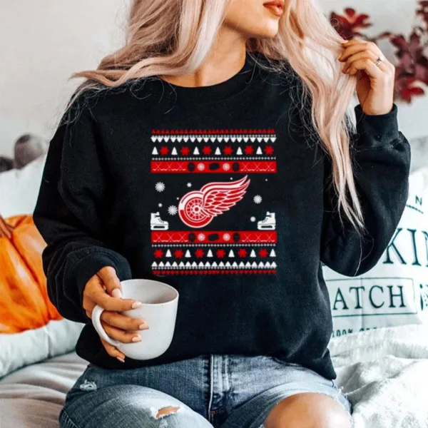Detroit Red Wings Logo Ugly Christmas Unisex T-Shirt