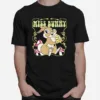 Disney Bambi Miss Bunny Floral Mushrooms Front And Back Unisex T-Shirt