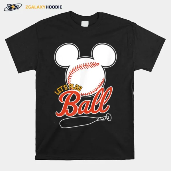 Disney   Mickey Lets Play Ball Baseball Unisex T-Shirt