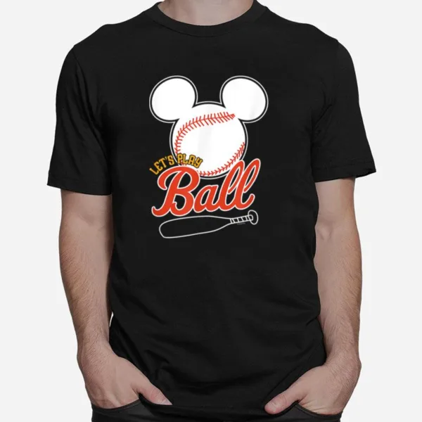 Disney   Mickey Lets Play Ball Baseball Unisex T-Shirt