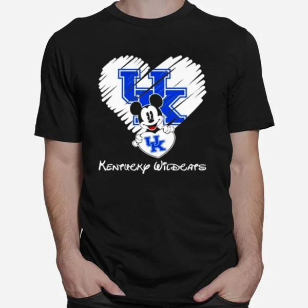 Disney Mickey Mouse Hug Kentucky Wildcats Hear Unisex T-Shirt