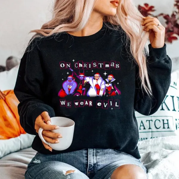 Disney Villain On Christmas We Wear Evil Unisex T-Shirt