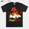 Dog Bow Tie Glasses Cute Beagle Mom Unisex T-Shirt