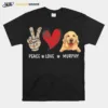 Dog Peace Love Murphy Unisex T-Shirt