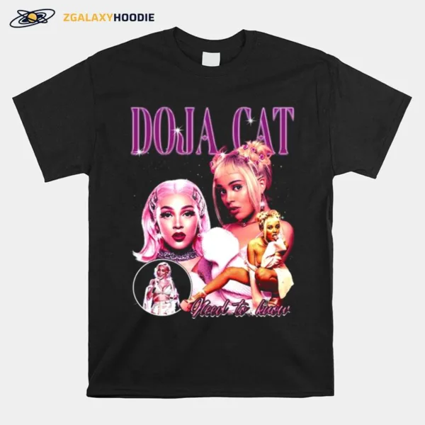 Doja Cat Vintage Black Rap Tee 90S Inspired Retro Unisex T-Shirt