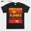 Easily Distracted By Rubber Chickens Meme Unisex T-Shirt