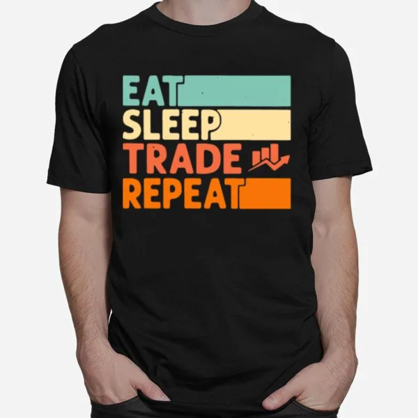 Eat Sleep Trade Repeat Vintage Unisex T-Shirt