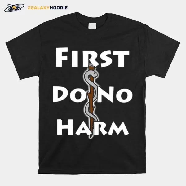 First Do No Harm Staff Of Asclepius Medicine Symbol Raglan Baseball Unisex T-Shirt