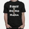 First Do No Harm Staff Of Asclepius Medicine Symbol Raglan Baseball Unisex T-Shirt