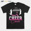 Football Cheer Coach Pink Ribbon Breast Cancer Awareness Unisex T-Shirt