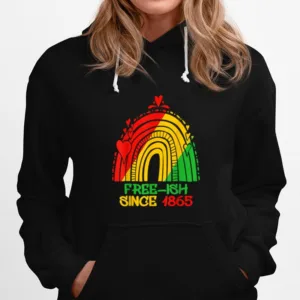 Free Ish Since 1865 Juneteenth Day Black Pride Rainbow T B09Ztrgmx3 Unisex T-Shirt